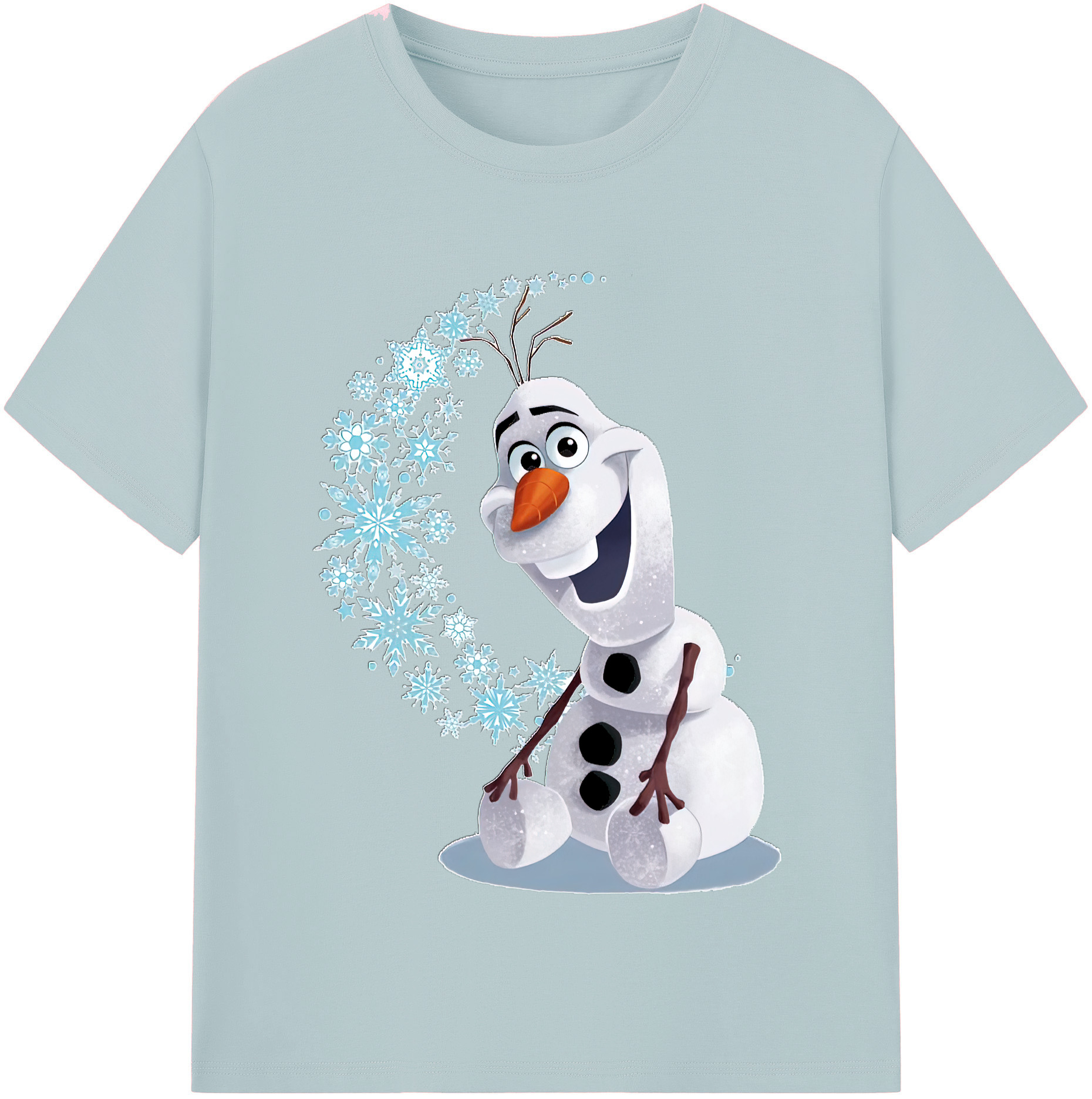 （画像用） アナと雪の女王 アンナ エルサ Frozen Anna Elsa 綿100％半袖Tシャツ（フロントプリント）